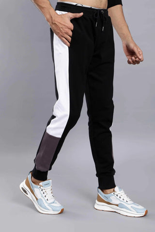 Regular Fit Black Hoodie-Trouser Co-ord Set For Men