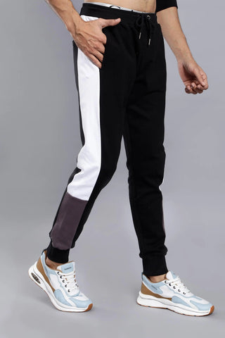 REGULAR FIT BLACK PREMIUM JOGGERS FOR MEN