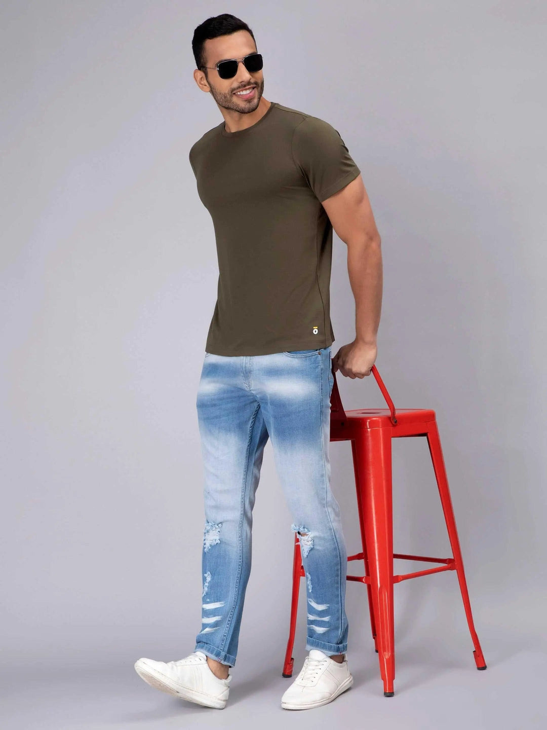 Men's Half-Sleeve Solid Cotton T-shirt