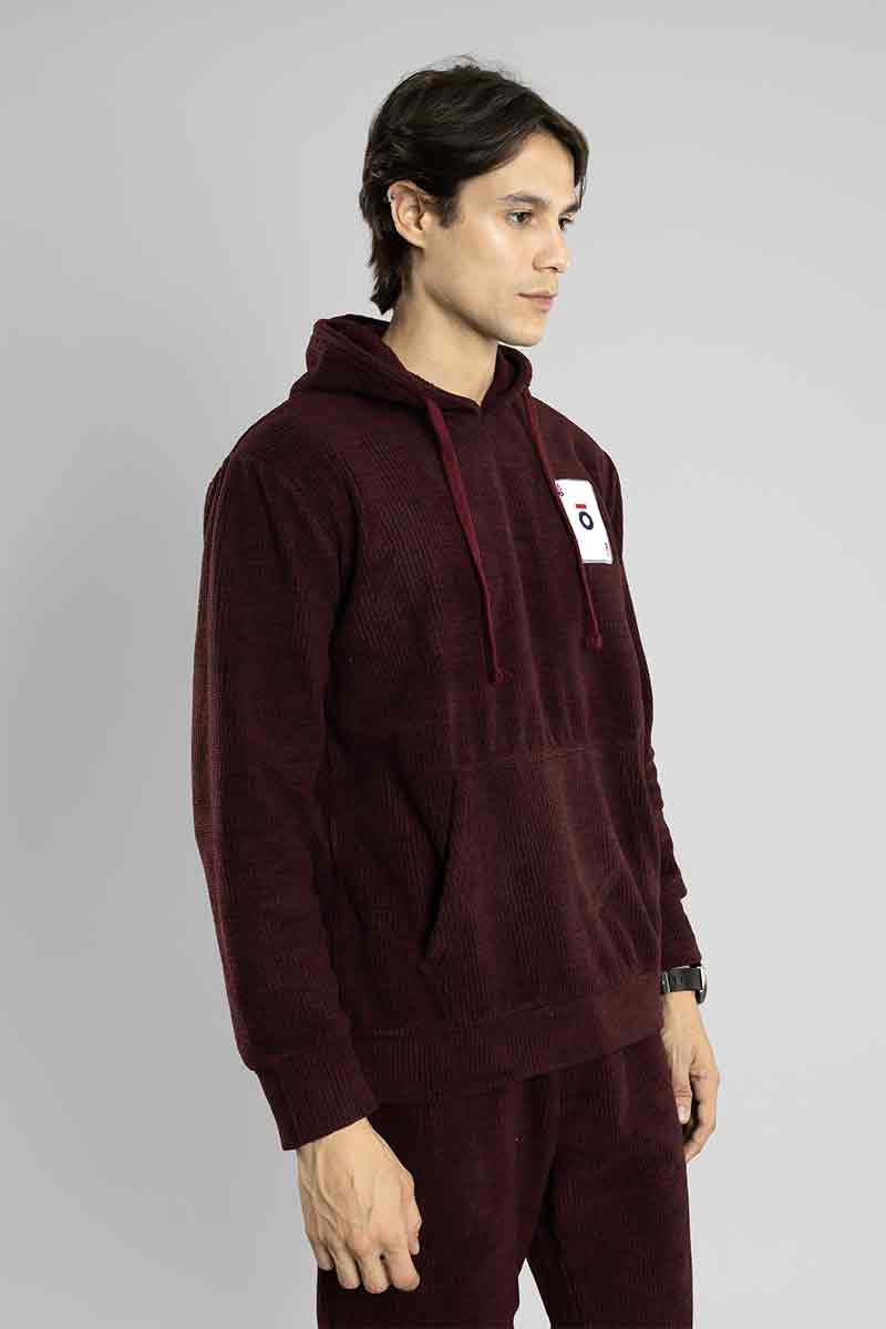 Regular Fit Fleece Co-ord Set (Wine)