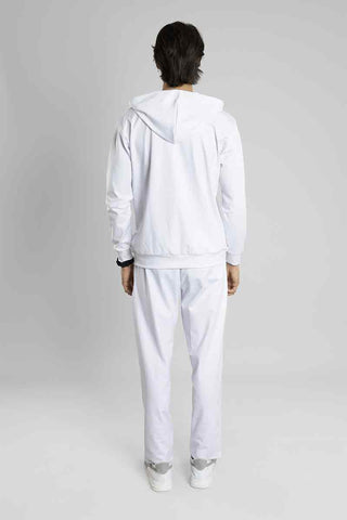 Regular Fit Hooded Men's White Tracksuit