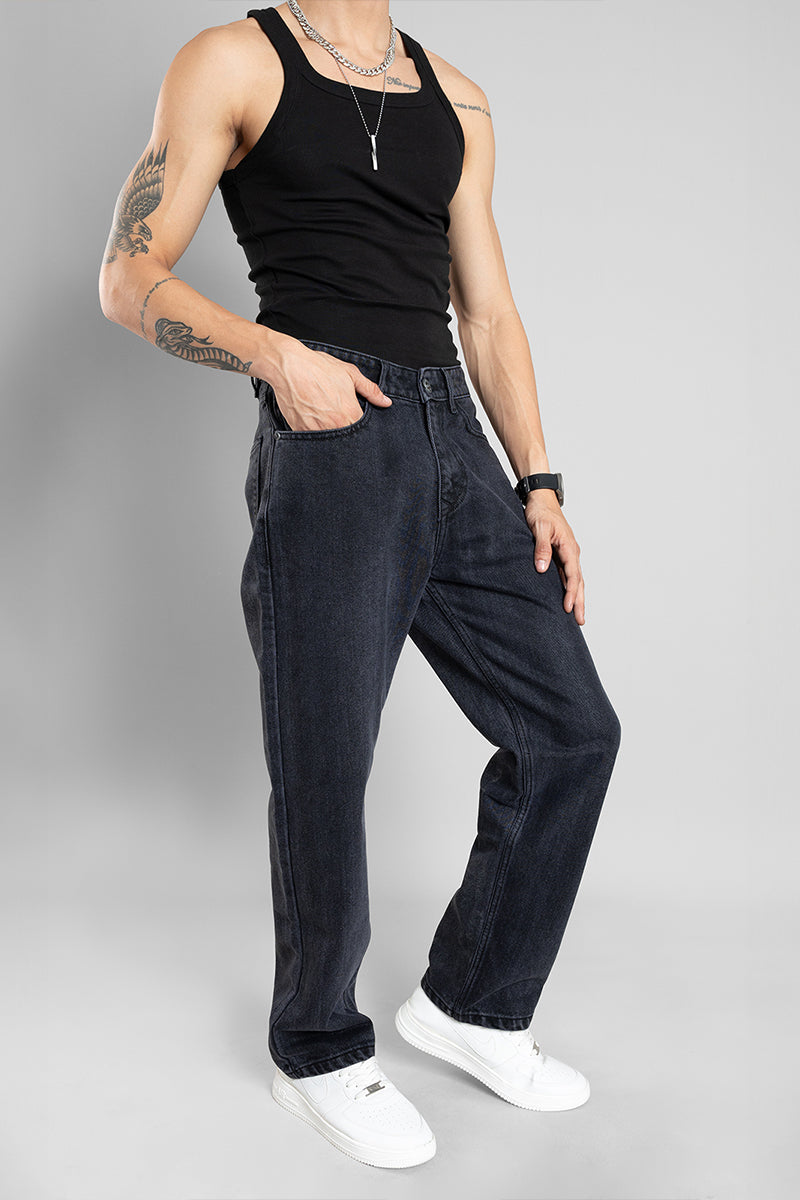 Regular Fit Jeans for Men (Black)