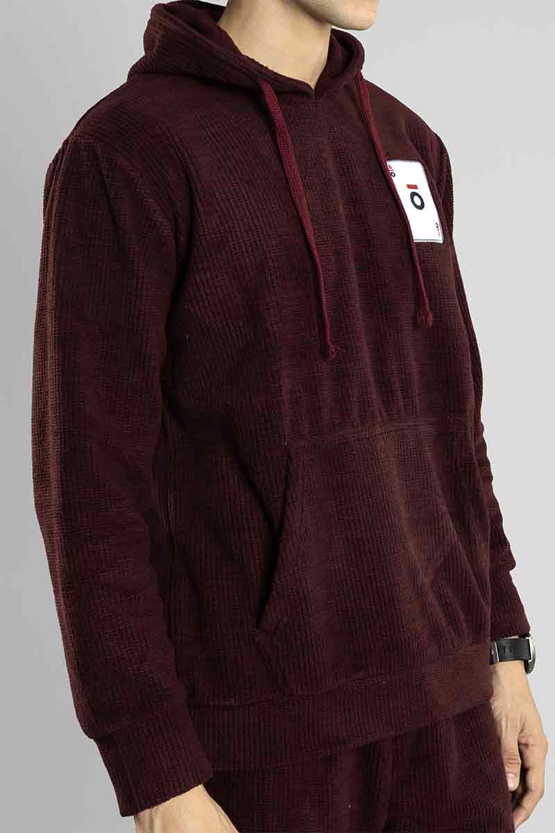 Regular Fit Fleece Co-ord Set (Wine)