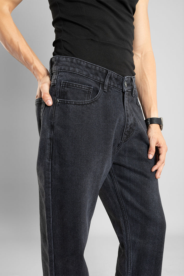 Regular Fit Jeans for Men (Black)