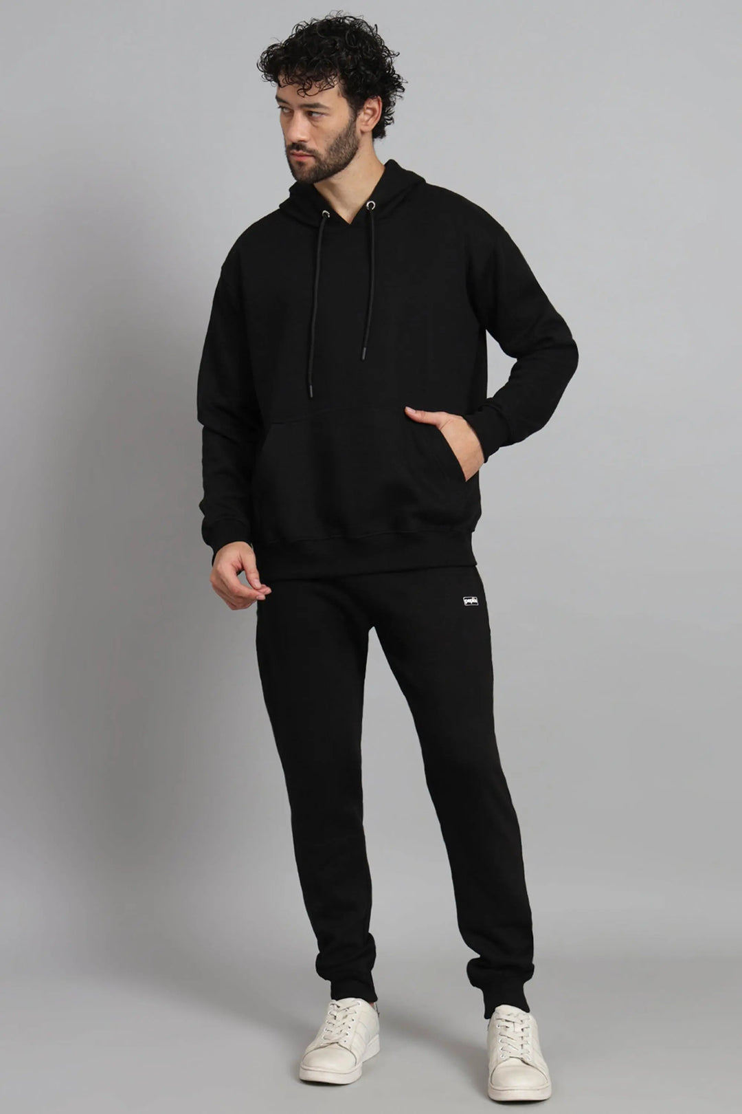 Regular Fit Printed Premium Black Hoodie For Men - Peplos Jeans 
