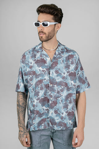 Oversized Cotton Printed Casual Shirt