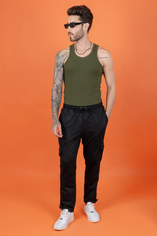 Men's Black Premium Design Jogger Pants