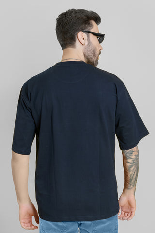 Men's Oversized Navy Blue T-Shirt