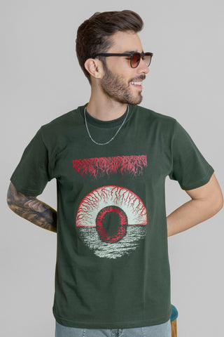 Men's Regular Fit Olive T-Shirt