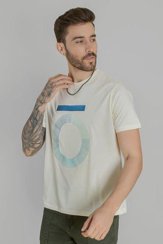 Men's Round Neck Fawn T-Shirt - Regular Fit