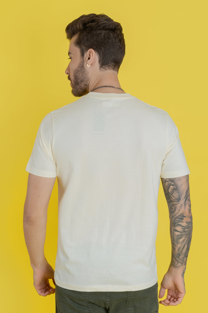 Men's Round Neck Fawn T-Shirt - Regular Fit