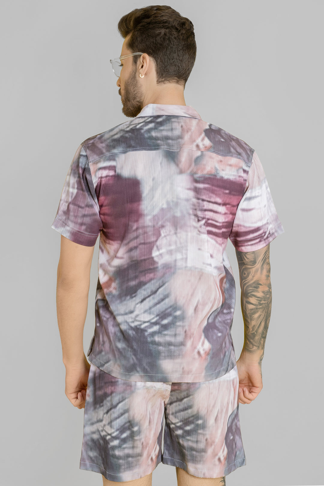 Men's Multicolor Abstract Print Co-ord Set