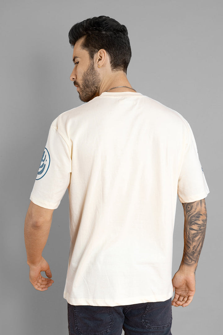 Men's Oversized Fawn T-Shirt - Round Neck