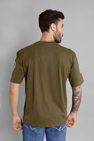 Men's Dark Green Cotton T-Shirt