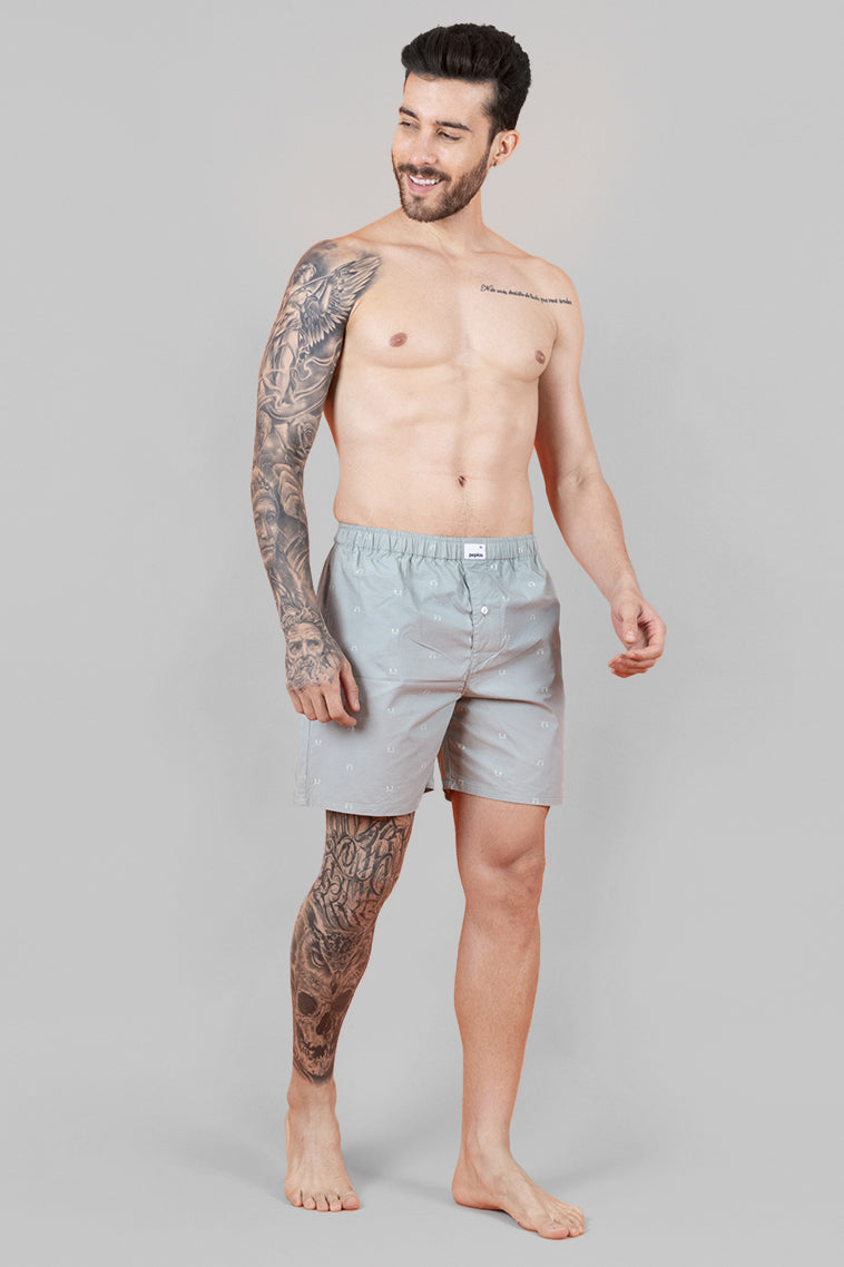 Men's Pista Cotton Boxers - Printed Pattern