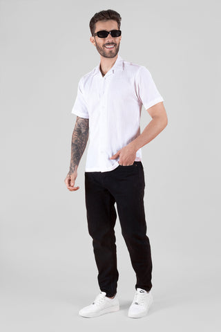 Trending Casual White Cotton Plain Shirt for Men