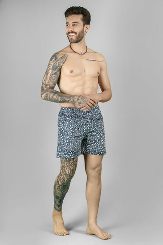 Men's Printed Blue Boxers - Regular Fit