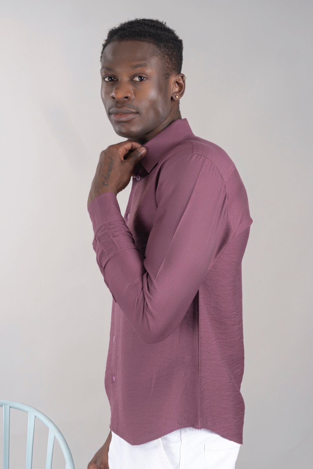 Stylish Onion Colour Shirt For Men