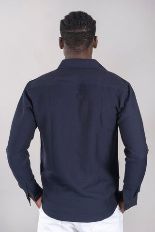 Full Sleeves Navy Blue Colour Shirt