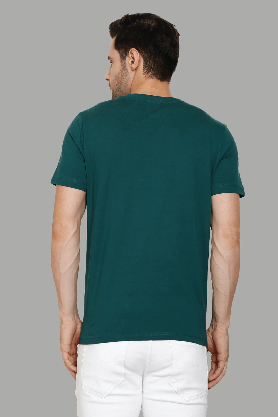 Men's Regular Fit Cotton Printed Round Neck T-Shirt - Peplos Jeans 
