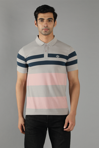 Men's Regular Fit Polo Neck Cotton T-shirt