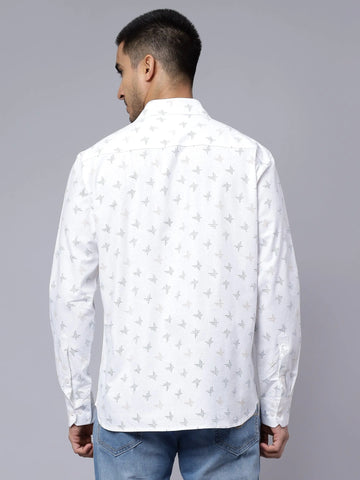 Pure Cotton White Casual Shirt For Men