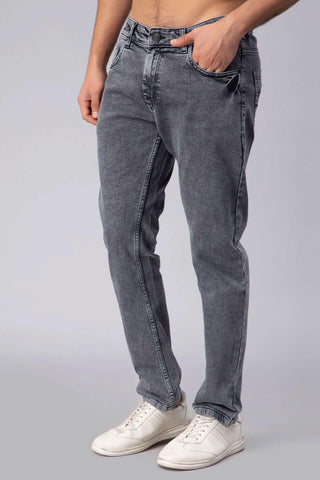 Ankle Fit Shady Grey Denim Jeans For Men