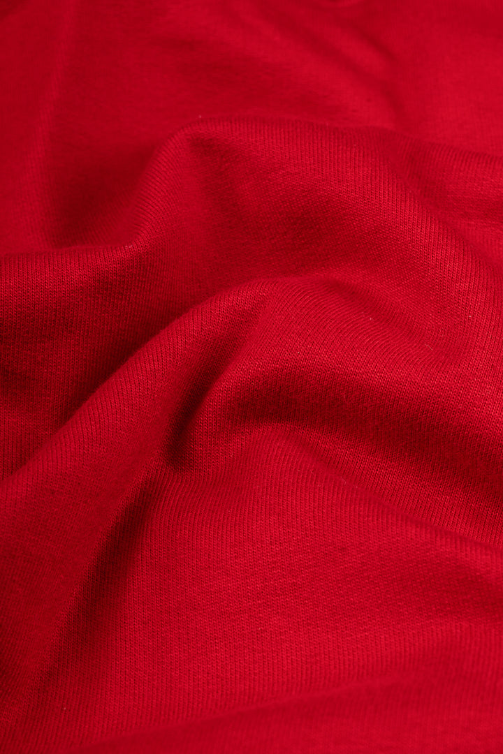 Oversized Fit Printed Hoodie For Men (Red)