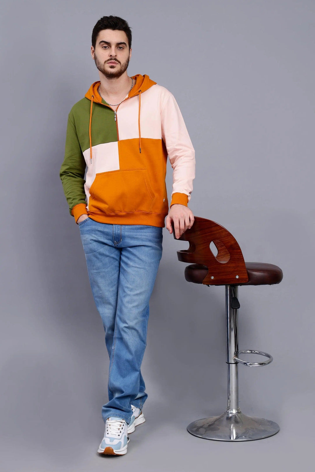 Regular Fit Multi Color Premium Hoodie For Men - Peplos Jeans 