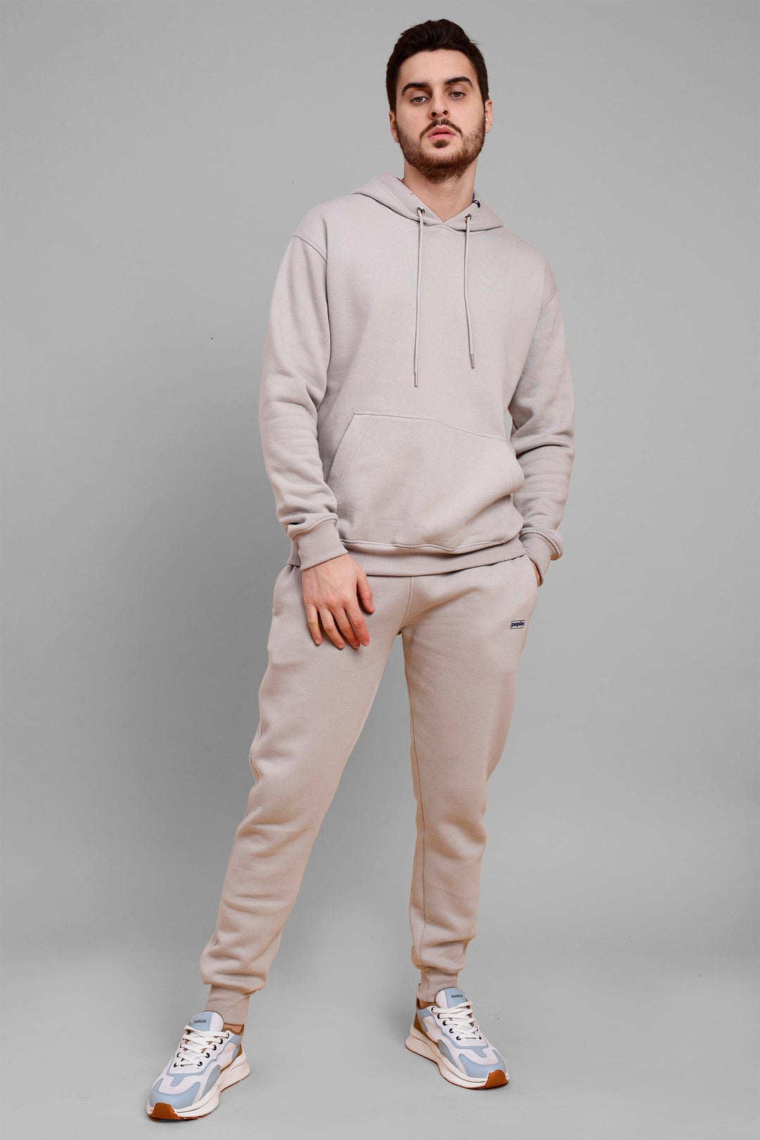 Regular Fit Grey Premium Hoodie For Men - Peplos Jeans 
