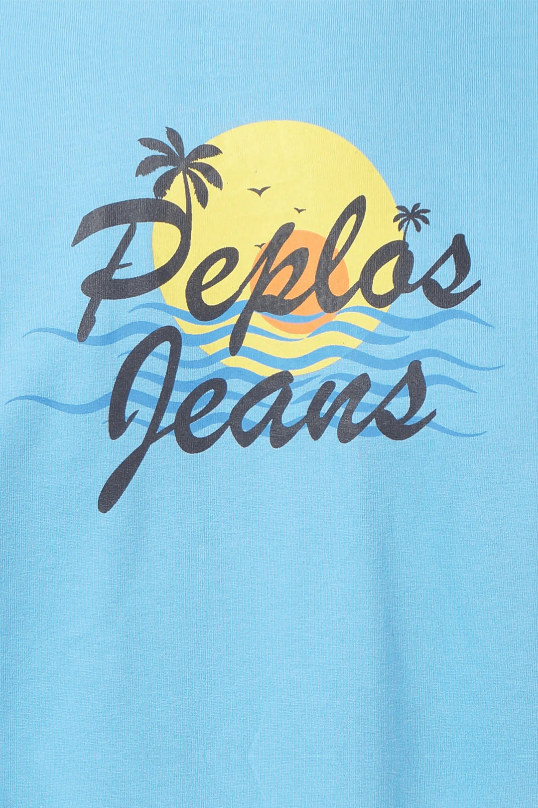 Regular Fit Sunrise Printed Round Neck Men's T-Shirt - Peplos Jeans 