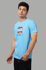Sky Blue Revive Round Neck Men's Premium T-Shirt