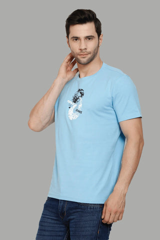 Men's Regular Fit Cotton Printed Round Neck T-Shirt