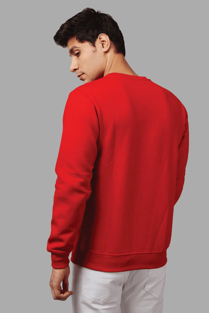 Regular Fit Printed Red Sweatshirt For Men - Peplos Jeans 