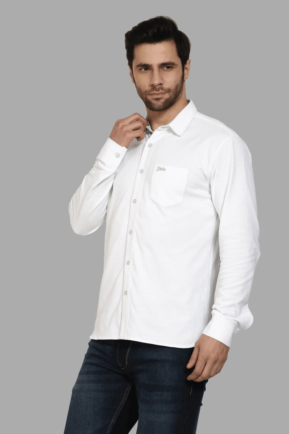 Regular Fit Off White Polo Shirt for Men - Peplos Jeans 