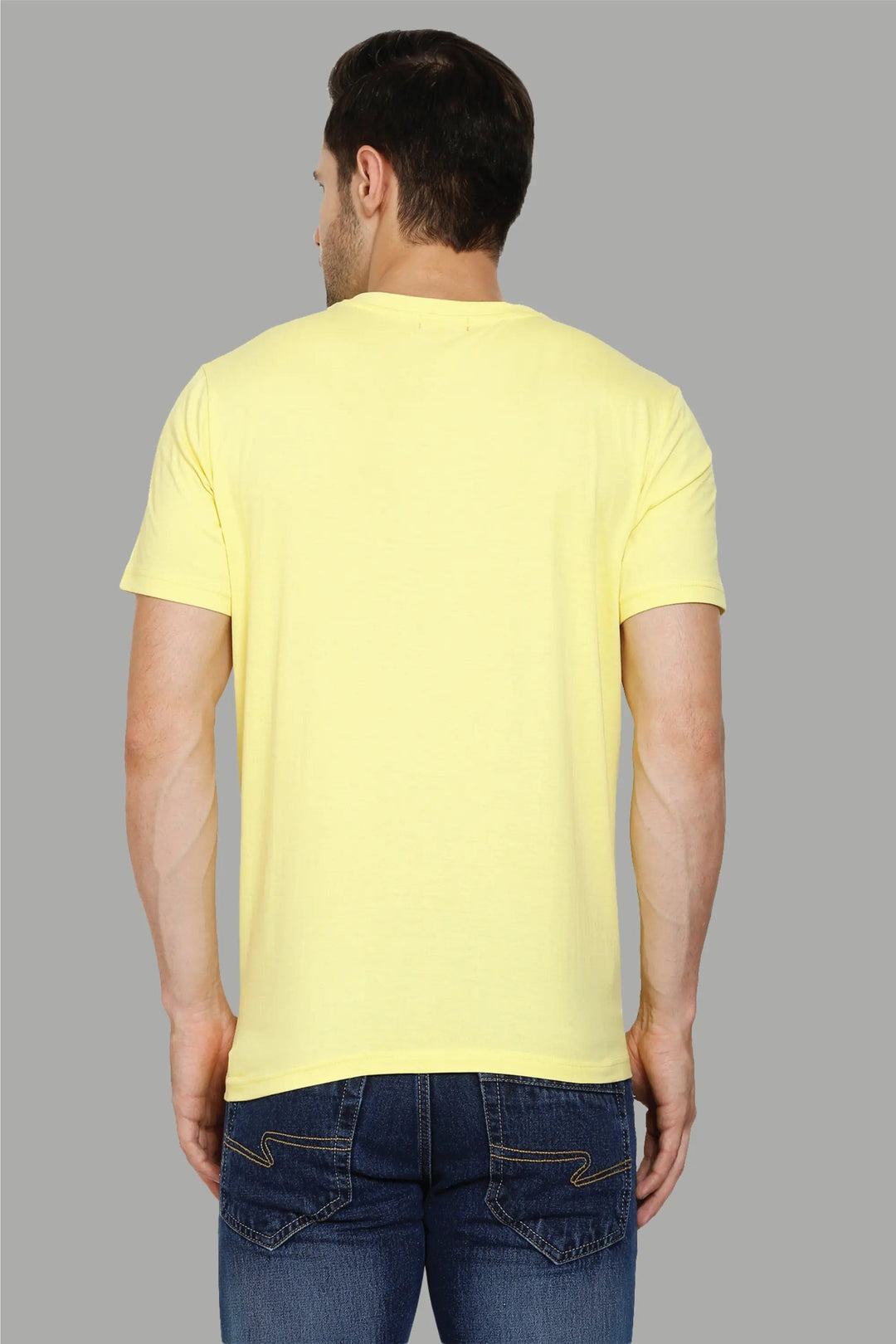 Men's Regular Fit Cotton Printed Round Neck T-Shirt - Peplos Jeans 