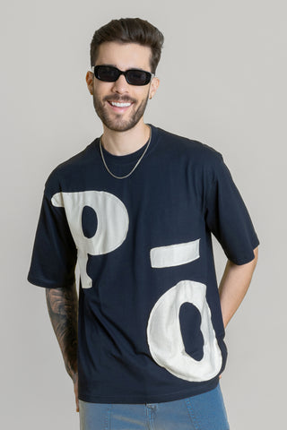 Men's Oversized Navy Blue T-Shirt