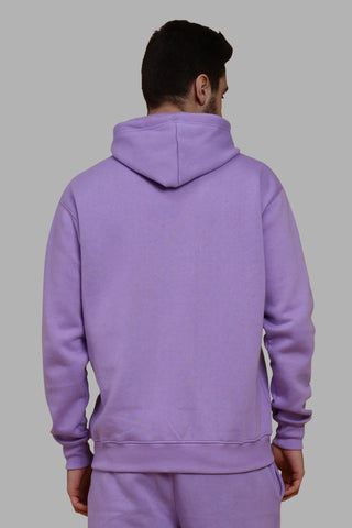 Regular Fit Solid Lavender Premium Hoodie For Men