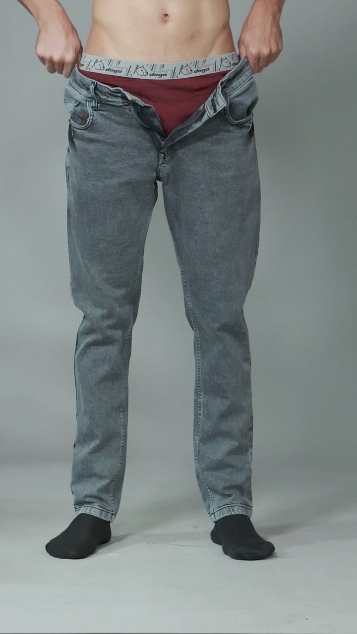 Ankle Fit Shady Grey Denim Jeans For Men