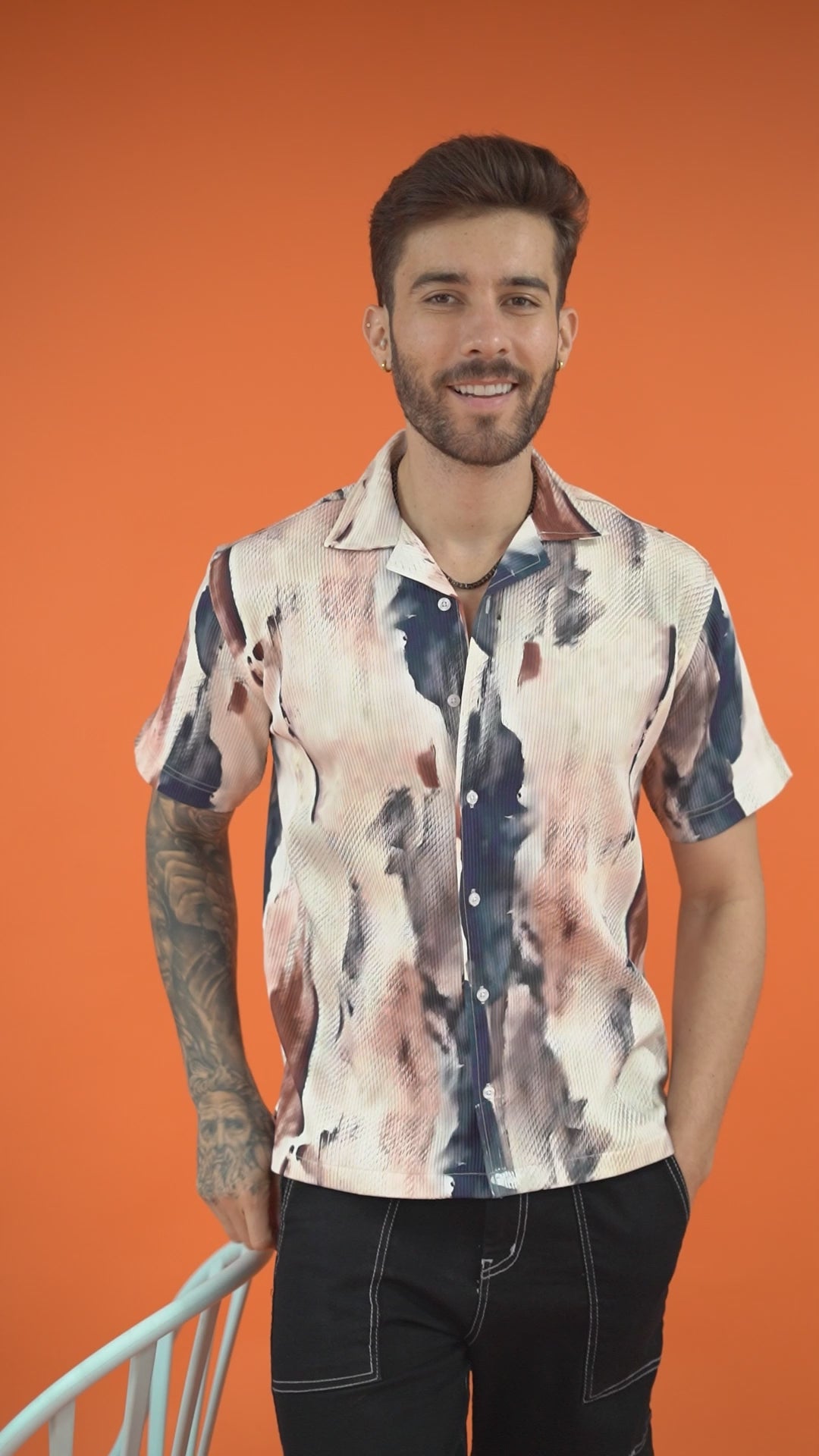 Multi-Colored Printed Men's Shirt - Regular Fit