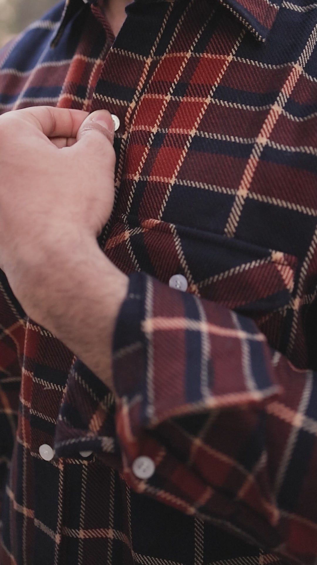 Oversized Flannel Shirt For Men (Red & Blue)