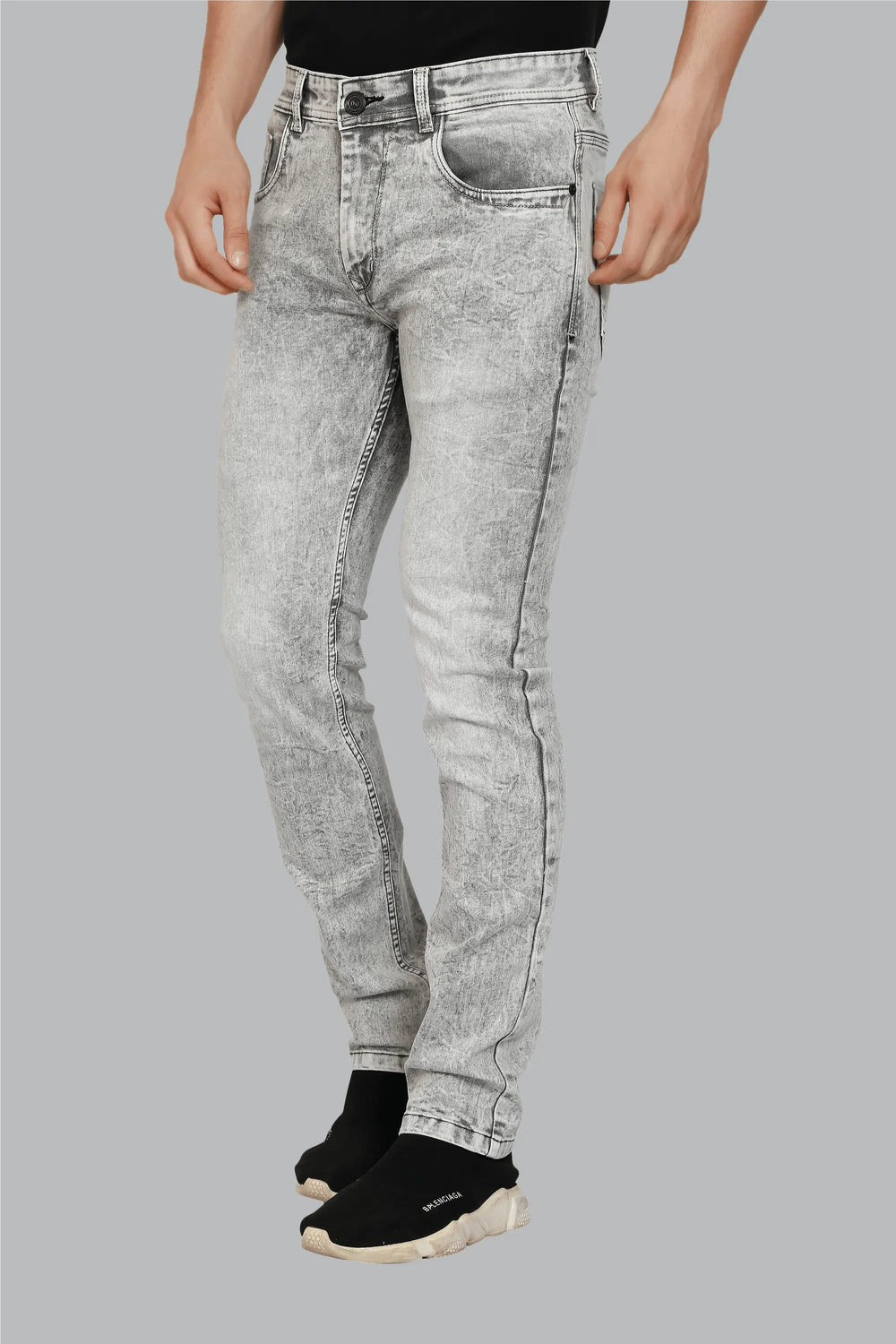 Slim Fit Cloud Grey Premium Men's Denim Jeans - Peplos Jeans 