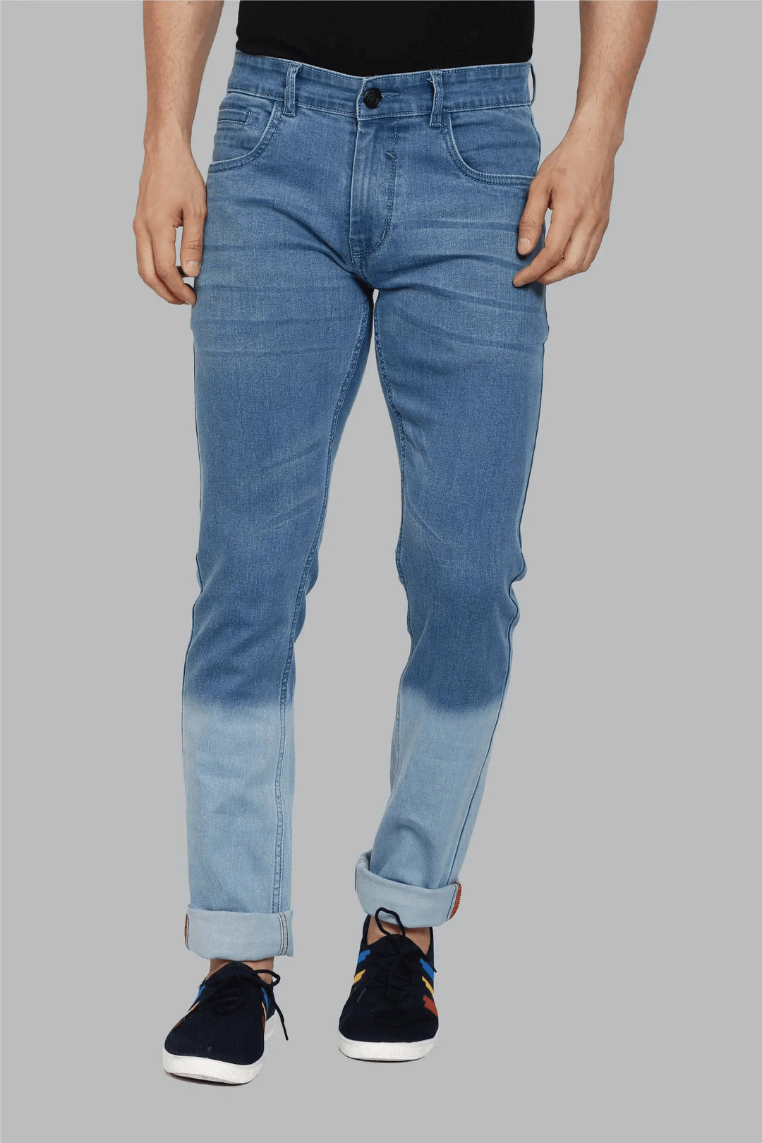 Slim Fit Blue Ombre Design Premium Denim Jeans For Men - Peplos Jeans 