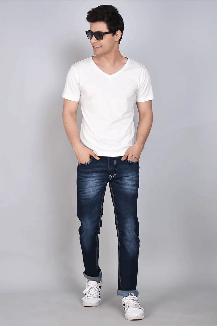 Slim Fit Shade Bright Blue Denim Jeans For men - Peplos Jeans 