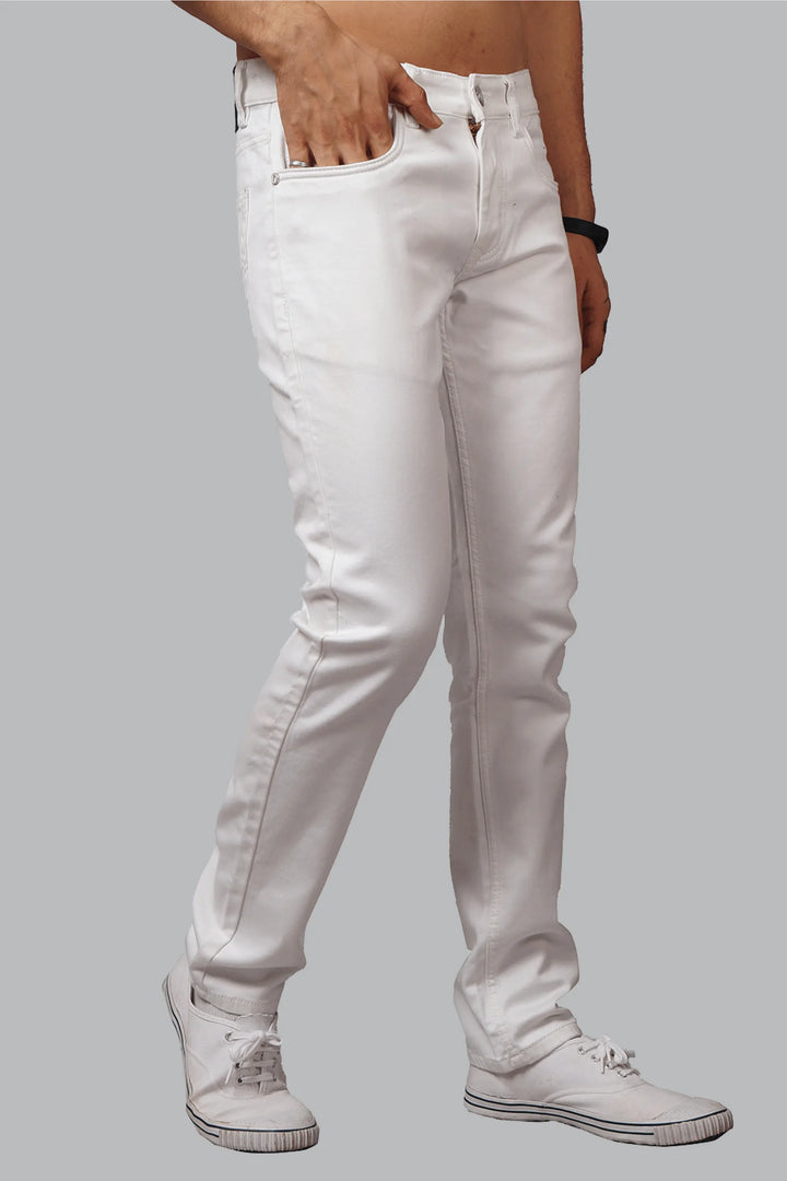 Slim Fit White Premium Men's Denim Jeans - Peplos Jeans 