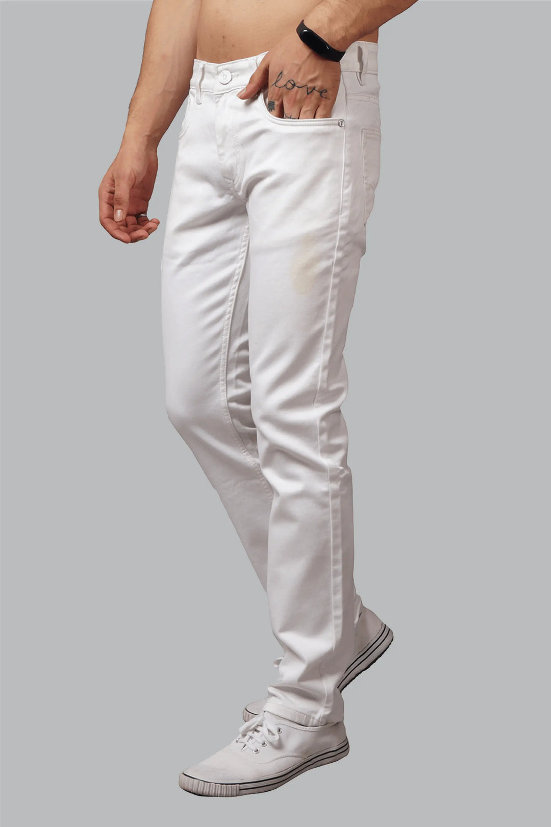 Slim Fit White Premium Men's Denim Jeans - Peplos Jeans 