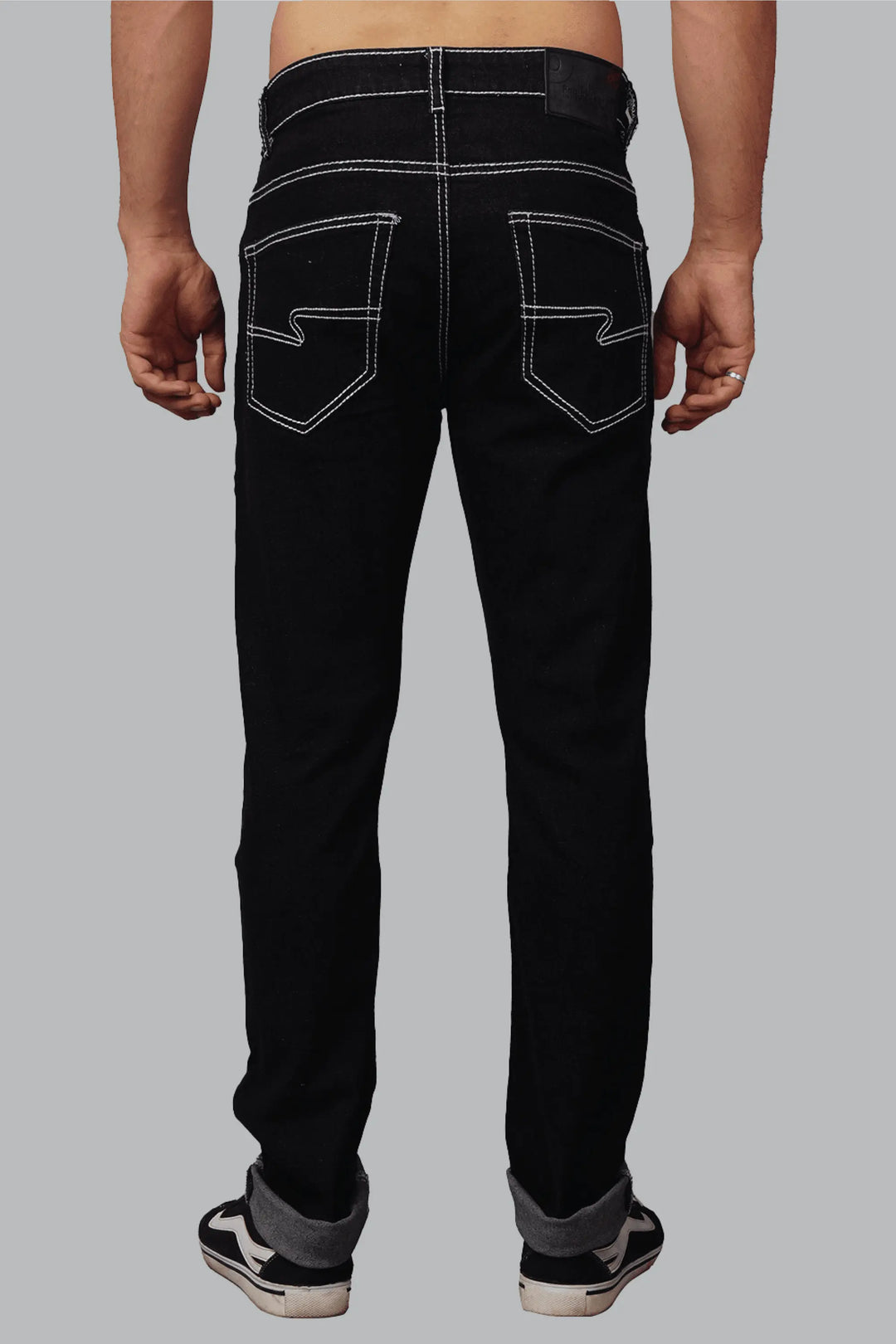 Slim Fit Shine Black Premium Denim Jeans For Men - Peplos Jeans 
