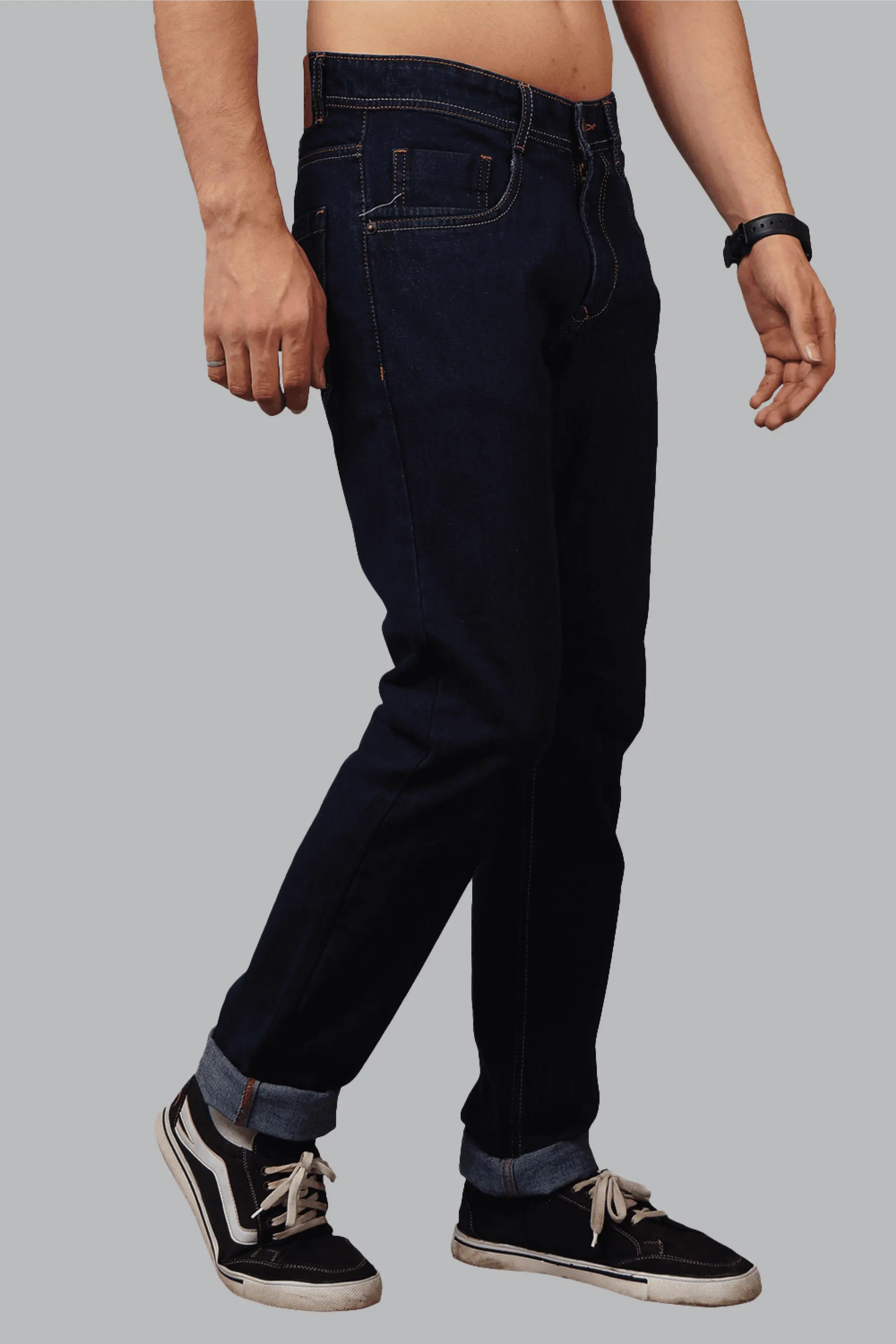 Men's Slim Fit Dark Wash Denim Jeans | Boggi Milano