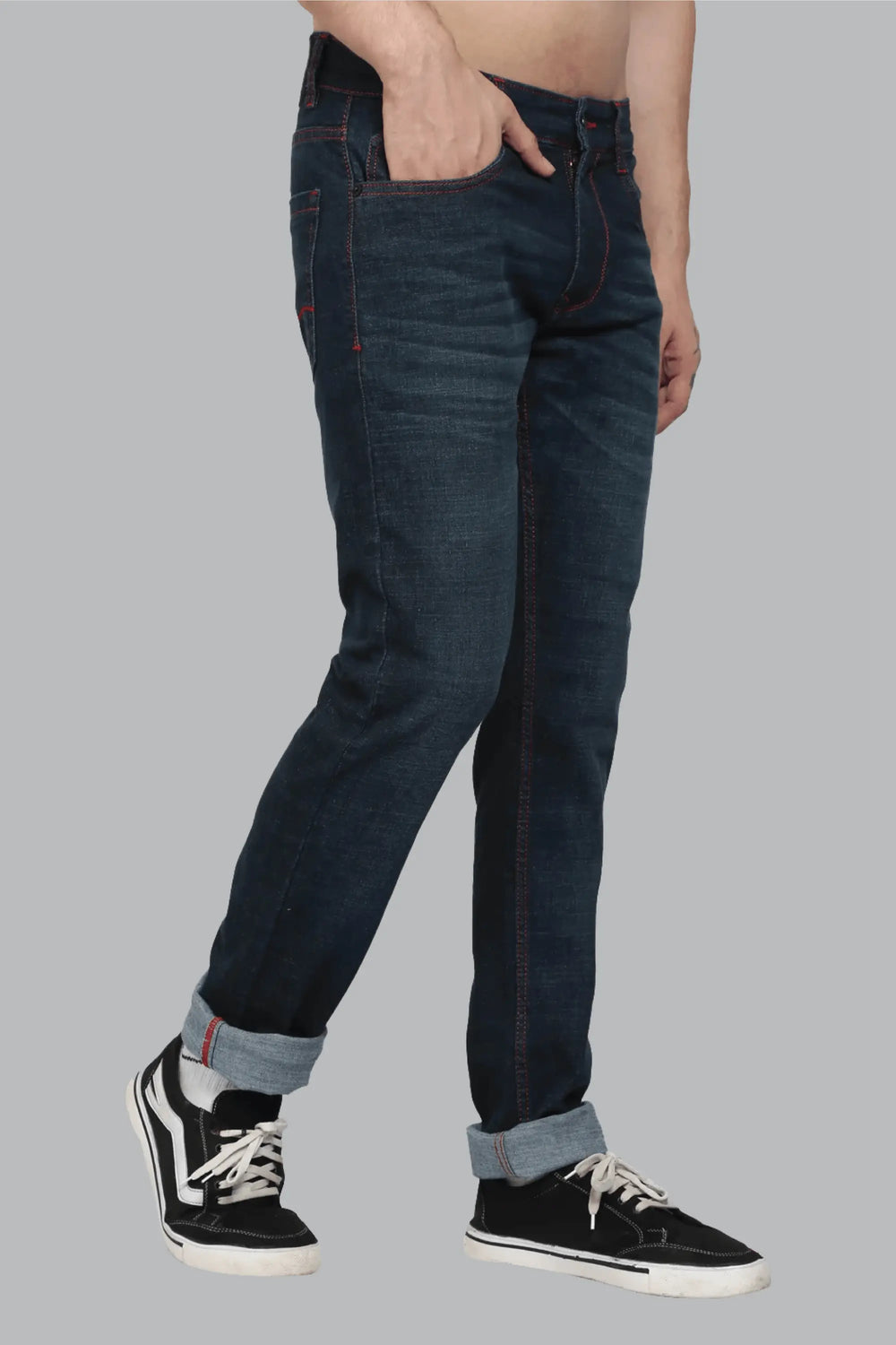 Relaxed Fit Navy Blue Tint Denim Jeans For men - Peplos Jeans 