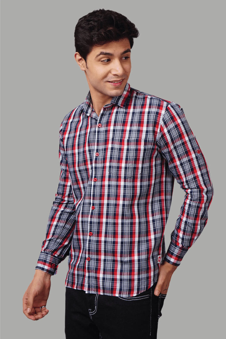 Regular Fit Striped Multi Color Cotton Shirts for Men - Peplos Jeans 